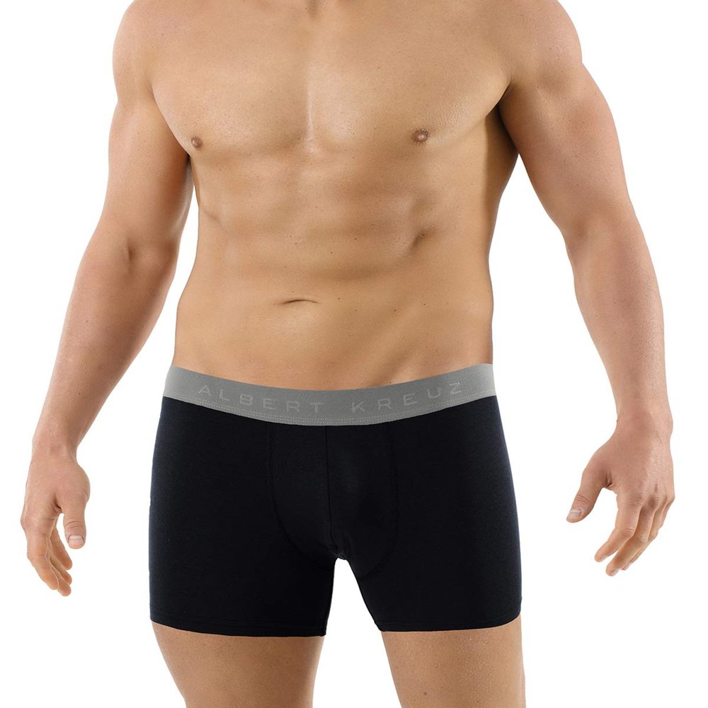 ALBERT KREUZ Men's Boxer Briefs with Special Treatment for Maximum Hygiene Made of Stretch Cotton Black XXL