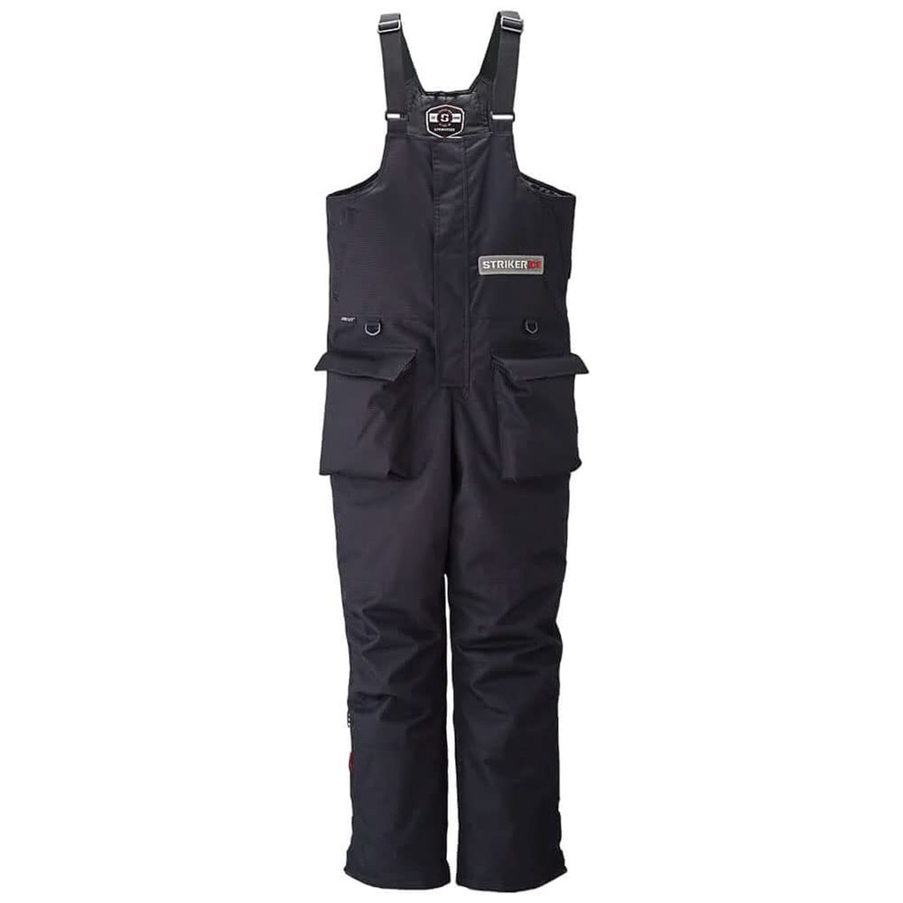 Striker Men's Trekker Durable Windproof Water-Resistant Insulated Outdoor Ice Fishing Bib with Sureflote Flotation Technology, Black, 5X-Large