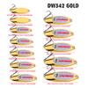 PROBEROS Fishing Spoons Lures Bass Baits Jigging Bait Tackle with Treble Hooks Hard Metal Spoon Fishing Lure Weight Pick 10 Pcs/Pack 0.63oz Gold view 2