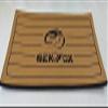 JZ Marine Boat Helm Station EVA Brown Teak Pad with Seafox Logo 16" x 39" x 1/2" view 3