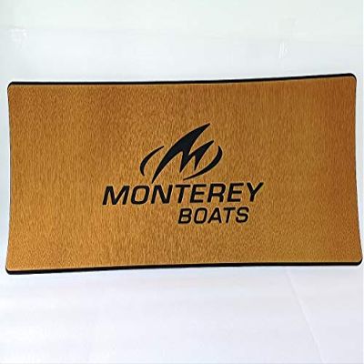 JZ Boat Helm Station EVA Brushed Brown Pad W/Monterey Boats Logo 16" x 39" x 1/2"