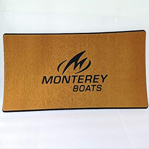 JZ Boat Helm Station EVA Brushed Brown Pad W/Monterey Boats Logo 16" x 39" x 1/2"