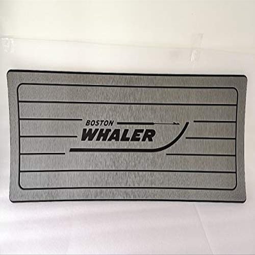 JZ Boat Helm Station EVA Grey Teak Pad with Boston Whaler Logo 16" x 39" x 1/2"
