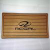 JZ Marine Boat Helm Station EVA Brown Teak Pad with RGEAL Logo 16" x 39" x 1/2" view 1