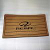 JZ Marine Boat Helm Station EVA Brown Teak Pad with RGEAL Logo 16" x 39" x 1/2" view 2