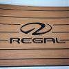 JZ Marine Boat Helm Station EVA Brown Teak Pad with RGEAL Logo 16" x 39" x 1/2" view 4