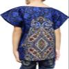 RaanPahMuang Branded Indian Paisley Dashiki Short Sleeve Shirt, 3 Years-6 Years, African Paisley - Zaffre Blue view 2