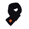 Ranvi Children's Scarf, Warm in Autumn and Winter, Hand-Knitted Fluff, Black view 1