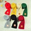 Ranvi Children's Scarf, Warm in Autumn and Winter, Hand-Knitted Fluff, Black view 4