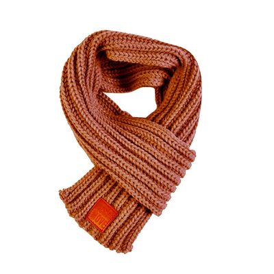 Ranvi Children's Scarf, Warm in Autumn and Winter, Hand-Knitted Fluff, Khaki