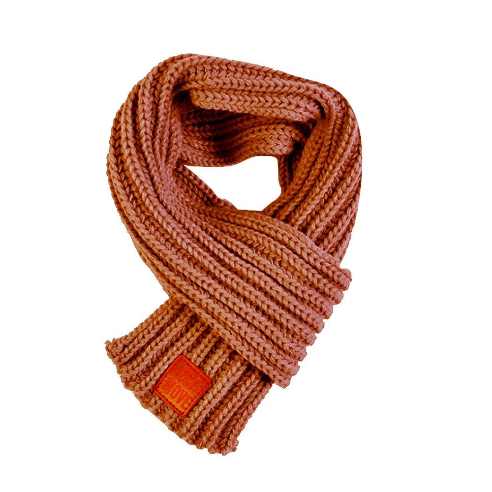 Ranvi Children's Scarf, Warm in Autumn and Winter, Hand-Knitted Fluff, Khaki