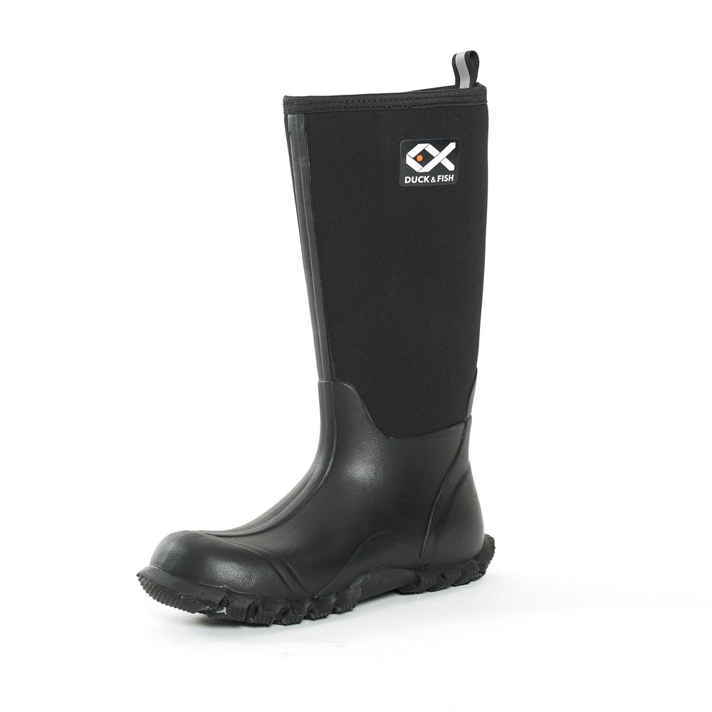 Duck and Fish Buck Man 16 inches Black Fishing Hunting Neoprene Rubber Knee Boot (7 US)