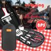 DoMyfit Camp Kitchen Utensil Organizer Travel Set,Portable 8 Piece BBQ Camping Cookware Utensils Travel Kit with Water Resistant Case view 2