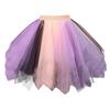 Womens Peach Lavender Black Tutu Layered Tulle Petticoat view 1