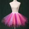 Womens Coral Fuchsia Plus Size Puffy Tutu Layered Tulle Petticoat Skirt for Party view 2