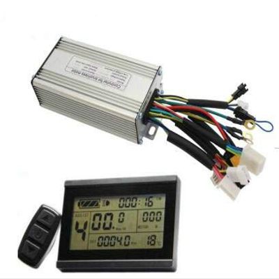 HALLOMOTOR Ebike 24V 36V 48V 500W Controller 25A Brushless with KT LCD3 Electric Bicycle Display Regenerative Reverse Function (36V 48V Universel)