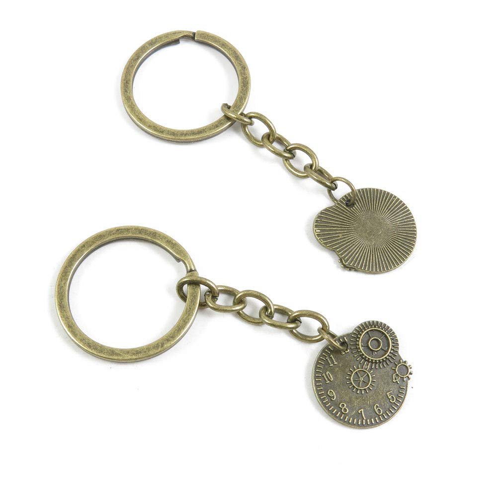 1 Items Keychain Keyring Key Tags Chains Rings Jewelry Bag Charms N3US3 Gear Wheel Cog Steampunk