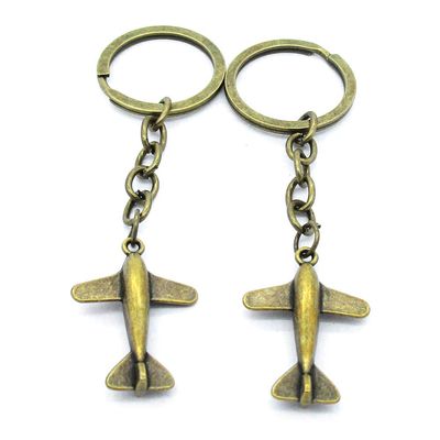 1 Items Keychain Keyring Key Tags Chains Rings Jewelry Bag Charms AA442 Airplane Aircraft
