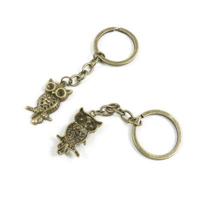 1 Items Keychain Keyring Key Tags Chains Rings Jewelry Bag Charms F5CT8 Owl