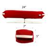 PILLOW GANIC Yoga Bolster, Hull-Filled, Included Cotton Canvas Pillowcase (Purple) view 2