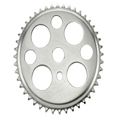 Alta Bicycle Lucky 7 Chainring (1/2 X 1/8) Sprocket, Multiple Sizes & Colors (Chrome, 44 Teeth)