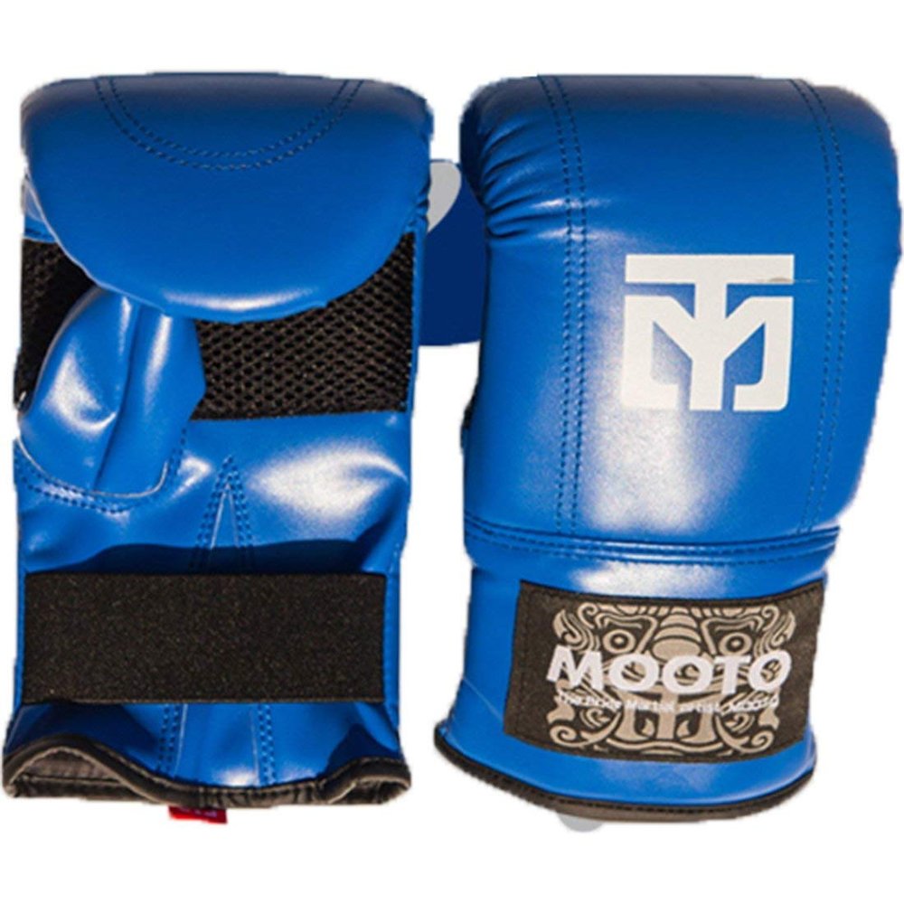 MOOTO MMA Glove TG-1 Black,Blue,Pink 3 Color Free Size TKD Martial Arts Kick Boxing (Blue)