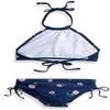Kanu Surf Toddler Girl's Morgan Ruffle Halter Bikini 2-Piece Swimsuit, Pink, 2T, Morgan Navy Floral, 4T view 2