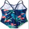 Kanu Surf Girls' Daisy Beach Sport 1-Piece Swimsuit, Leonie Floral Navy, 8 view 3