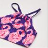Kanu Surf Girls' Toddler Hallie Flamingo Halter Tankini Beach Sport 2-Piece Swimsuit, Purple, 3T view 3