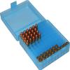 MTM PLASTIC AMMO BOX, CLEAR BLUE 100 Round 9MM / 380 - FREE SHIPPING (10) view 2
