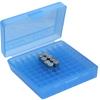 MTM PLASTIC AMMO BOX, CLEAR BLUE 100 ROUND 38/357 - FREE SHIPPING (8) view 2