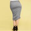 MBJ WB1147 Womens Elegant High Waist Pencil Skirt with Side Shirring S HDG view 3