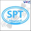 Eyecandy Decals SPT with Southport North Carolina in Oval 5 INCH Decal Sticker Olympic Blue view 1
