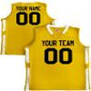 Custom Basketball Jersey Old School Style Gold and White Adult Small view 1