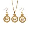 Ethiopian Lion Nigeria Kenya Ghana Gold African Arab Middle Eastern Wedding Party Jewelry (Gold Jewelry Set) view 1