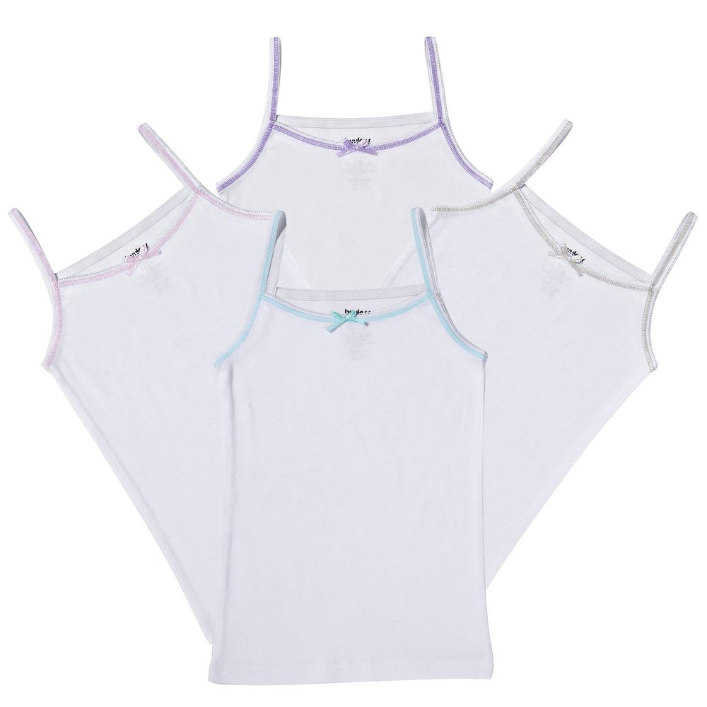 Buyless Fashion Tank Tops for Girls- Sleeveless Cami Tanks Cotton Undershirts for Dance Gymnastics Kids Toddler Size (4 Pack) - TW14-GWST-4-5