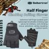Seibertron Half Finger Padded Palm Lightweight Breathable Climbing Rope Gloves for Climbers, Rock Climbing, Rescue, Adventure, Sailing, Kayaking, Outdoor Sports Black L view 3