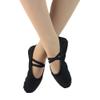 Danzcue Adult Canvas Split Sole Ballet Slippers Ballet Shoes for Women Dance Shoes, Black, 7M view 2