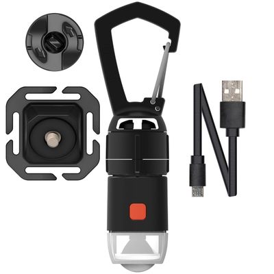 GEAR AID Carabiner Light Kit, 4-in-1 Portable, Rechargeable LED for Biking, Camping and The Outdoors | 1/4-20 Attaches to 550 Paracord | Swivels 360 for Easy Access to Devices & Gear