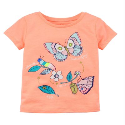 Carter's Baby Girls' Neon Butterfly Jersey Tee, 6 Months