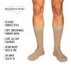 BoardroomSocks Merino Wool Mid-Calf Dress Socks for Men, Ribbed Dress Socks, Khaki view 2