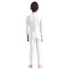 YOOJIA Kids Girls Long Sleeve Full Body Dance Laotard Unitard Gymnastics Ballet Dance Bodysuit Spandex Zentai Jumpsuit Ivory 4-5 view 3