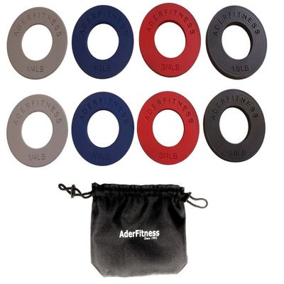 Ader Olympic Fractional Plate Set in 0.25, 0.5, 0.75, 1.00 Lbs/Pair (16prs/4sets)