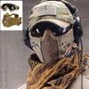 AOUTACC Airsoft Protective Gear Set, Half Face Mesh Mask with Ear Protection and Tactical Goggles for Adult Men Women BBS Paintball Shooting CS Survival Games Cosplay (TAN) view 3