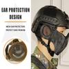 AOUTACC Airsoft Mask with Tactical Goggles,Airsoft Mask with Ear Protection, Airsoft Protective Gear Set for Adult Men Women BBS Paintball Shooting CS Survival Games Cosplay (at) view 4