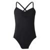 dPois Kids Girls Ballet Dance Leotard Criss Cross Back Bodysuit Gymnastics Unitard Short Jumpsuit Camisole Biketard Black 10-12 Years view 1