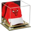 Better Display Cases Acrylic Basketball Hat or Cap Display Case with Mirror, White Risers and Wood Base (A006-WR) view 1