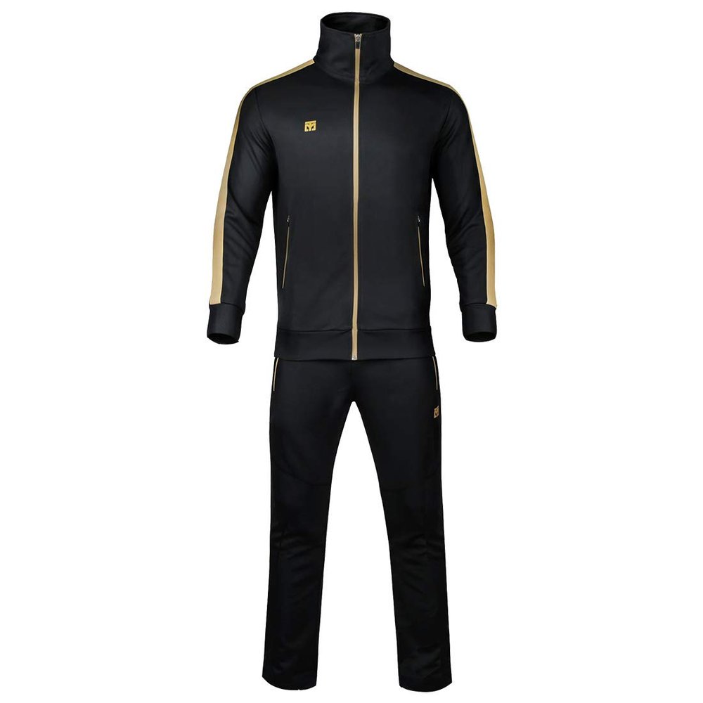 MOOTO Taekwondo Evan Training Set(Jacket+Pants) Korea TKD MMA Martial Arts Kick Boxing Team Uniform (2) Black & Gold, 160(Height: 160~169 cm)(62.6~66.5 inch)