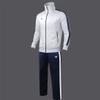 MOOTO Taekwondo Evan Training Set(Jacket+Pants) Korea TKD MMA Martial Arts Kick Boxing Team Uniform (1) White & Navy, 150(Height: 150~159 cm)(58.7~62.6 inch) view 2
