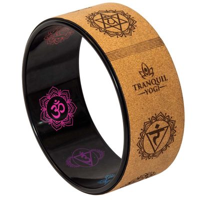 Tranquil Yogi Yoga Wheel - Great for Adding Active Strength and Flexibility to Your Exercise and Yoga Practice (Cork)